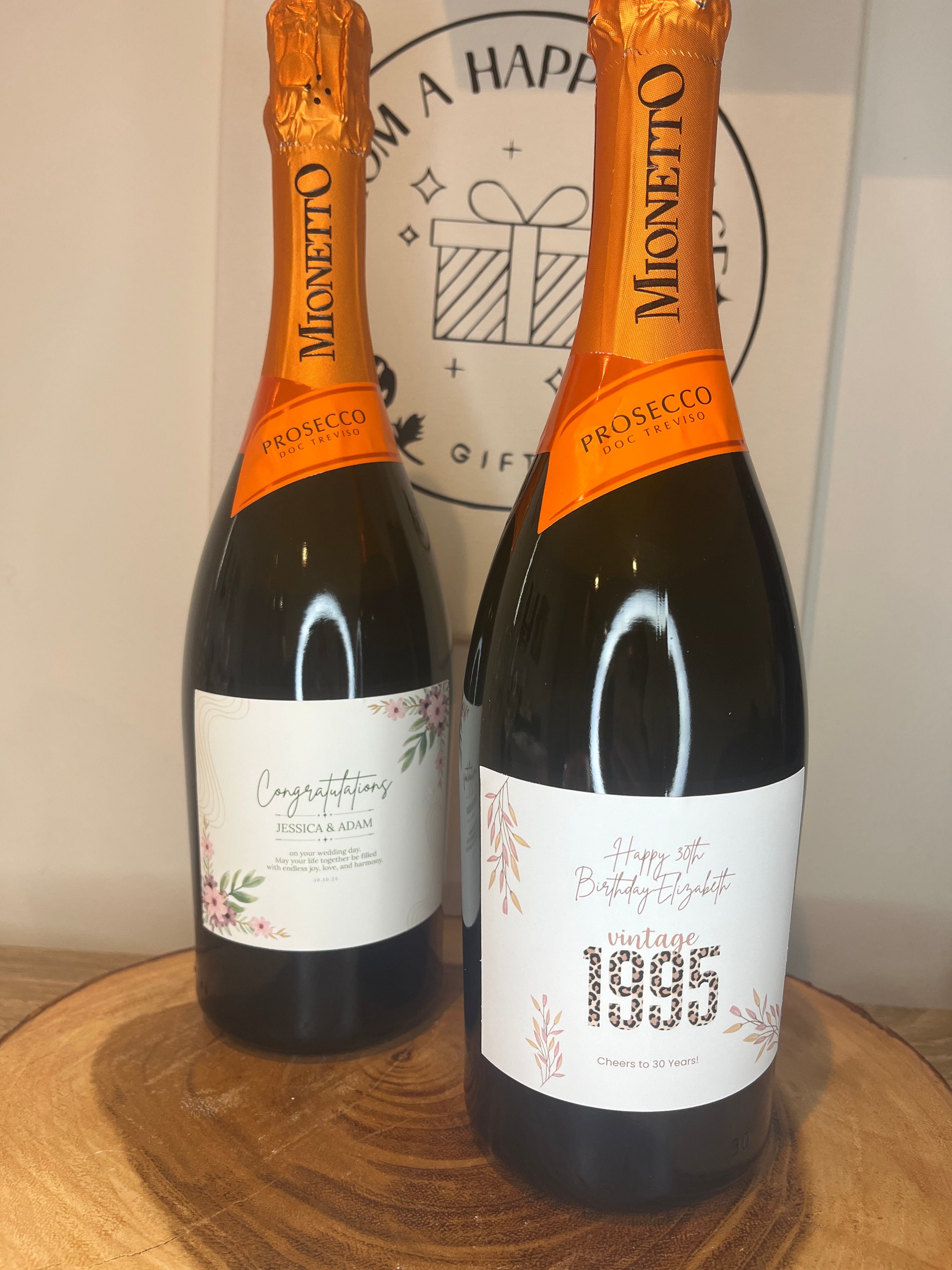 Personalised bottle labels