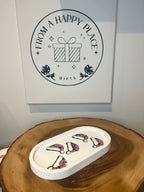 Rustic Santa hat tray