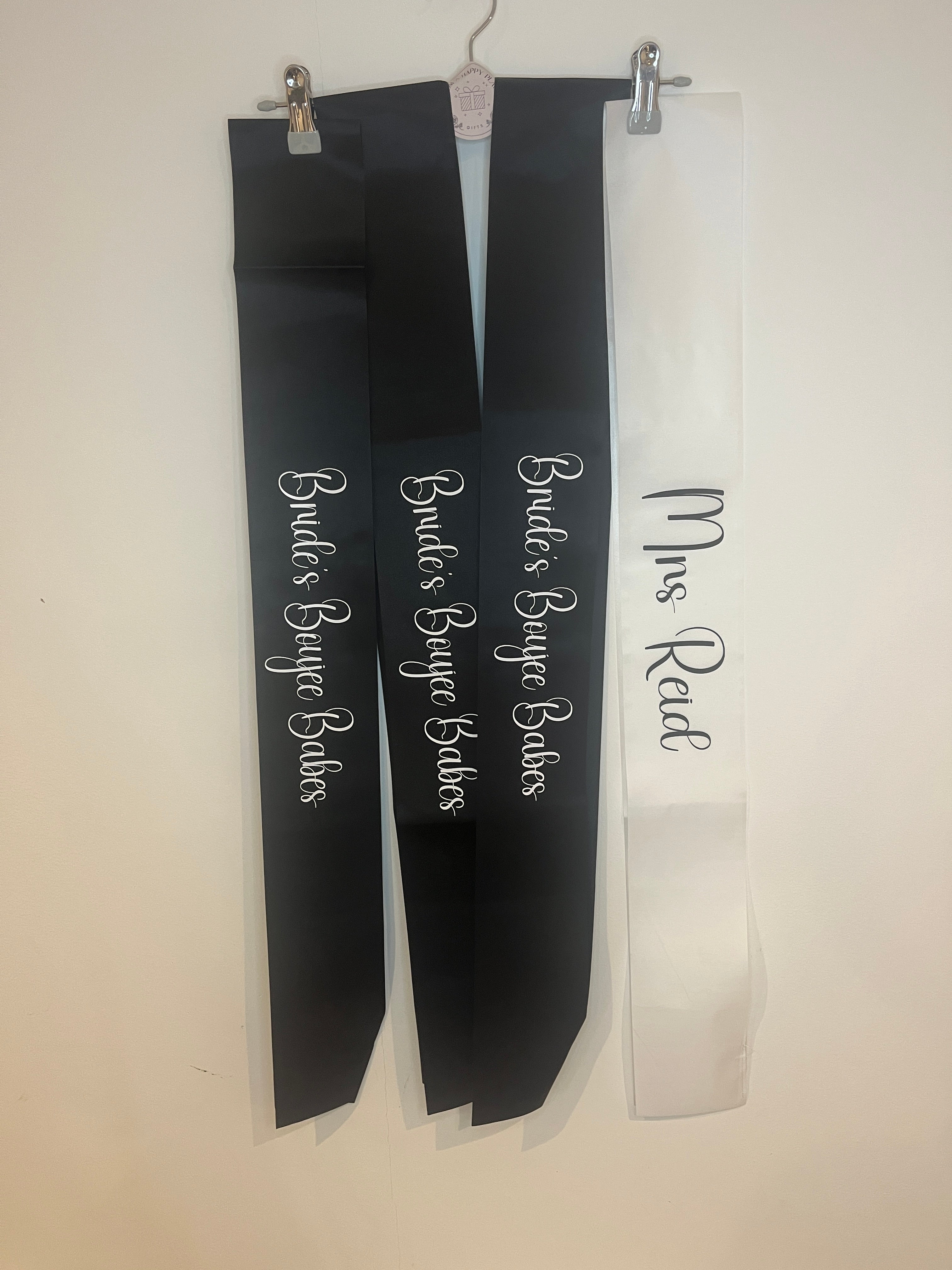 Personalised sashes