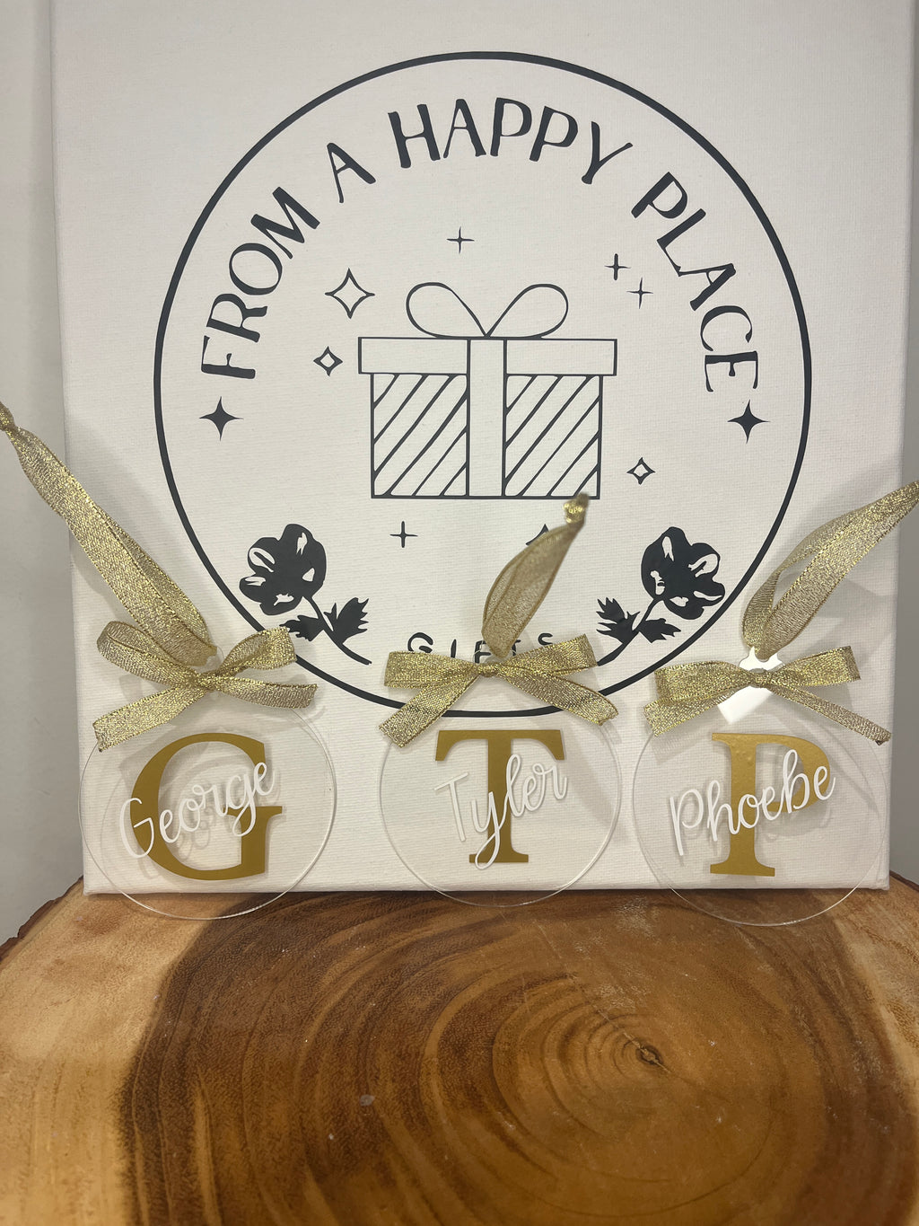 Gold initial with name