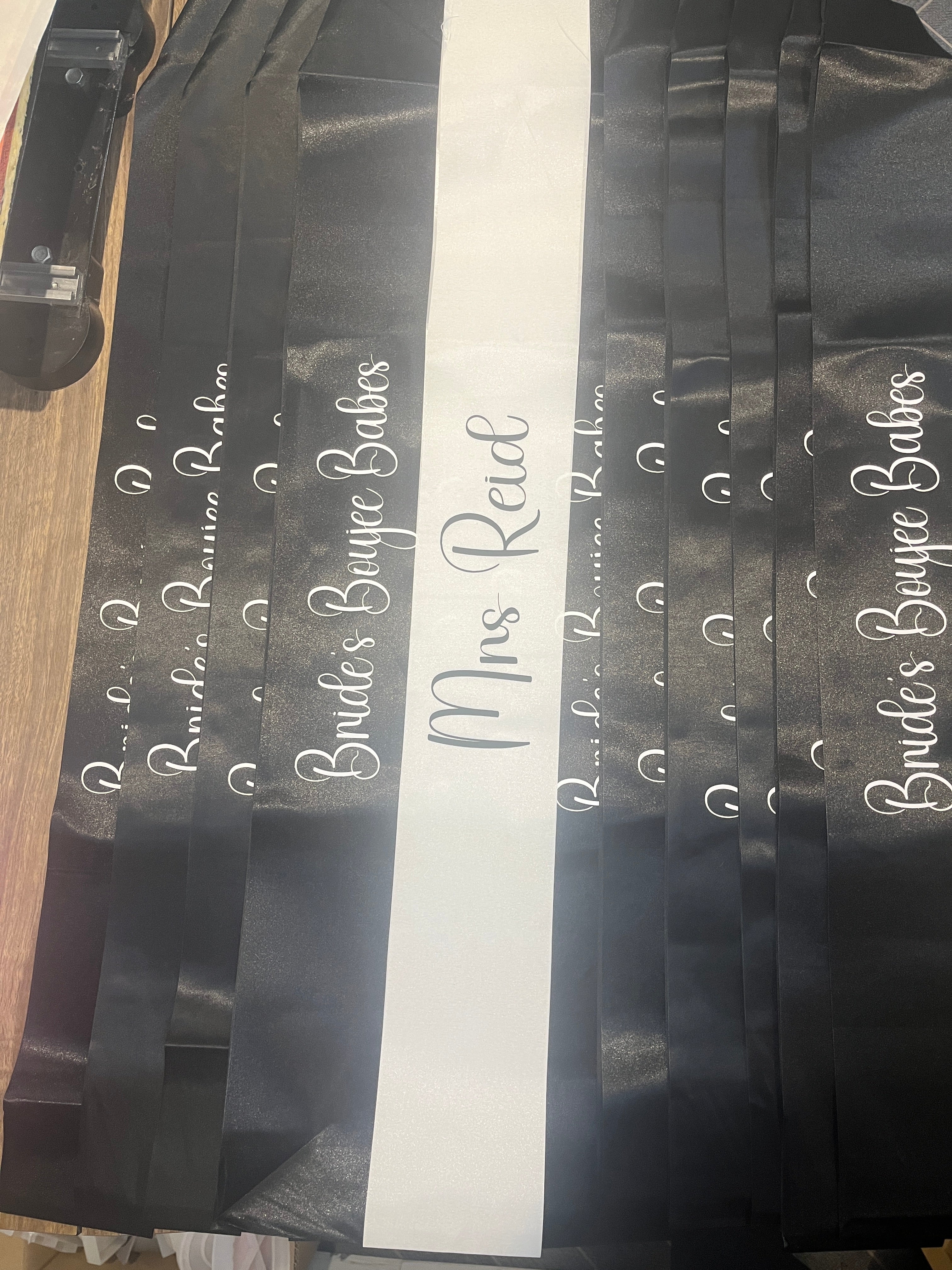 Personalised sashes