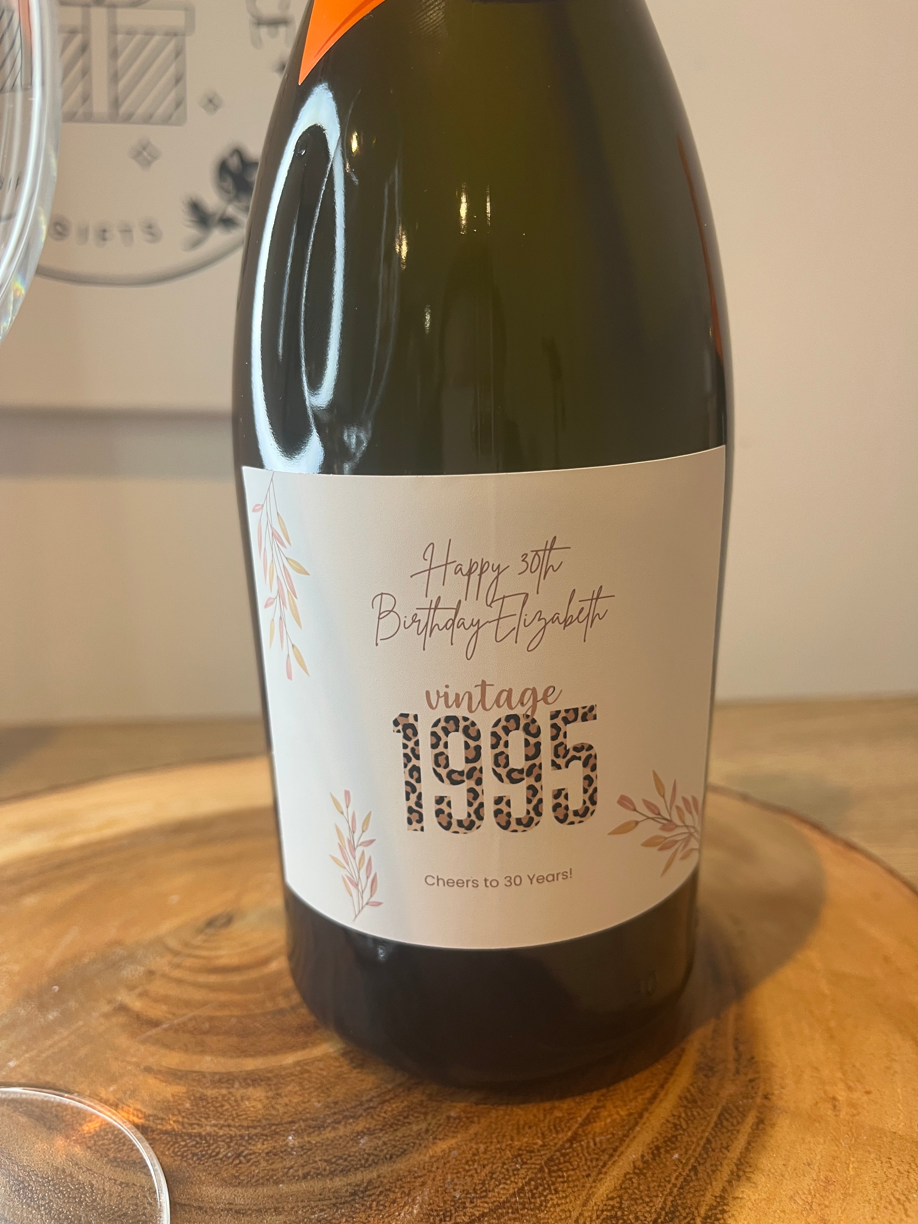 Personalised bottle labels