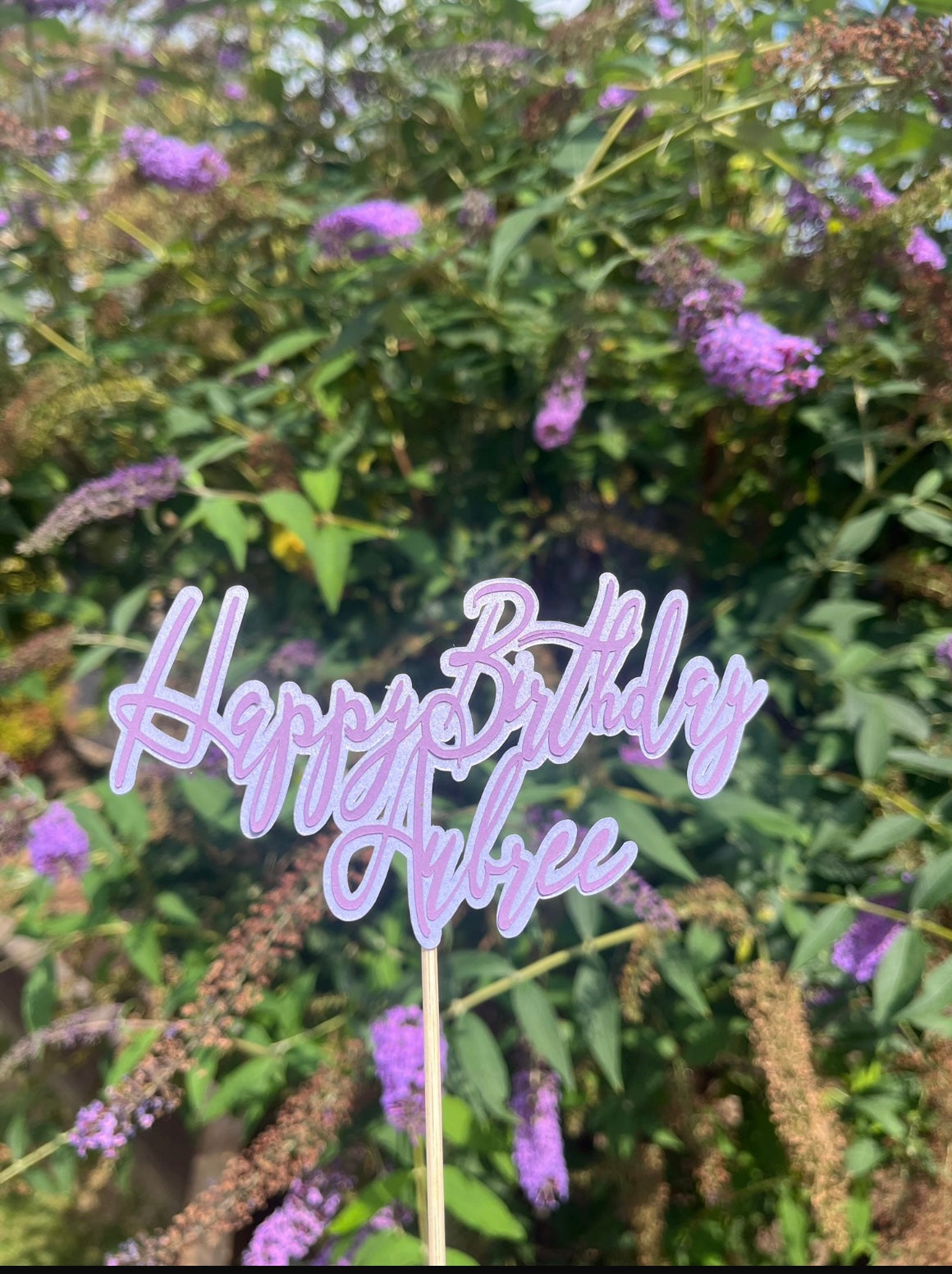 Personalised happy birthday topper