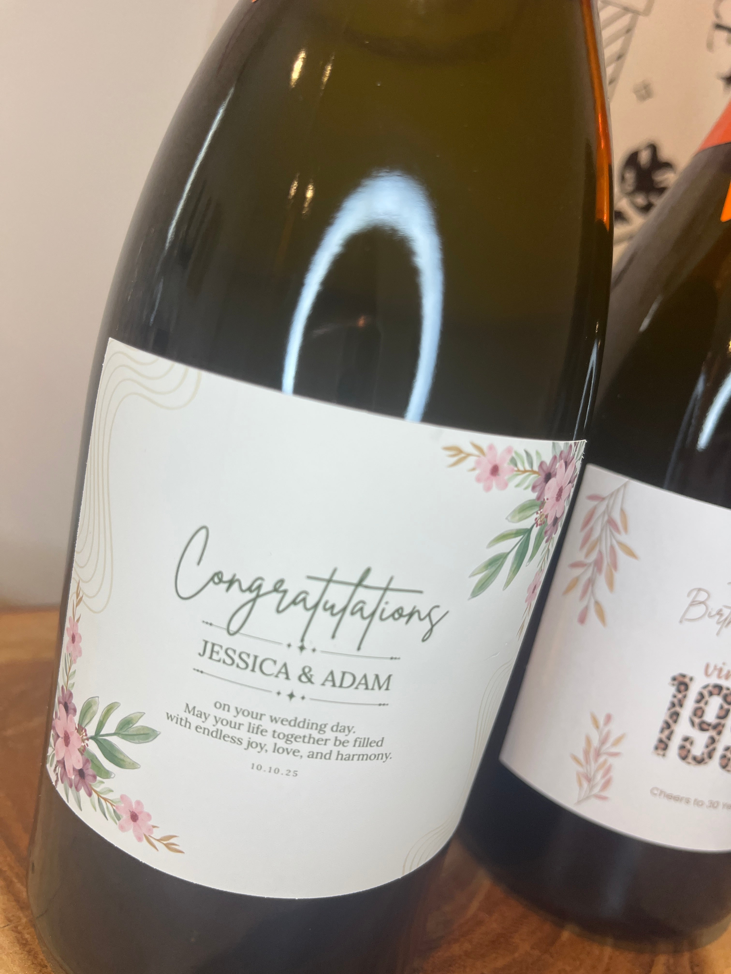 Personalised bottle labels