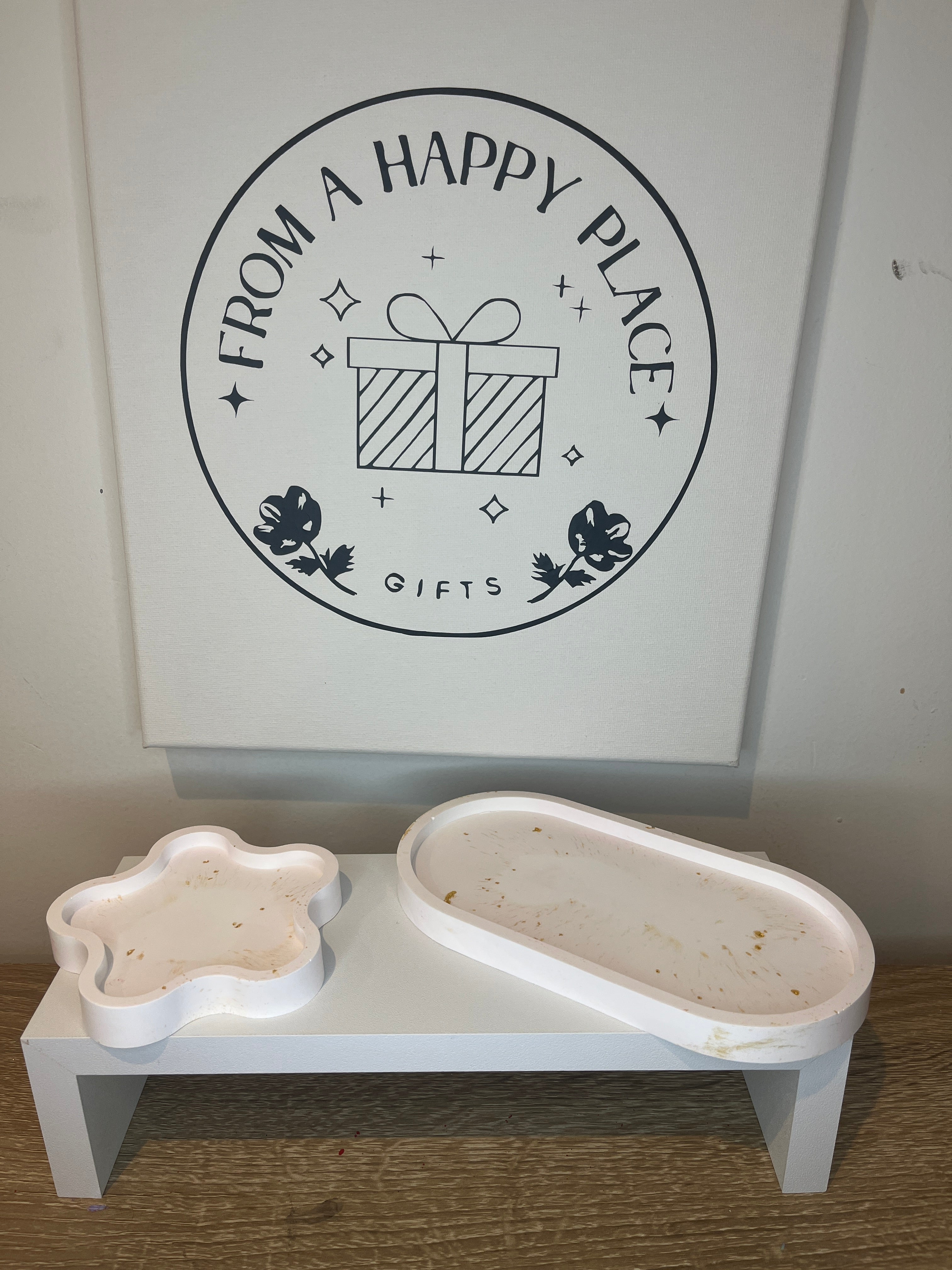 Subtle pink and gold Jewellery tray combo