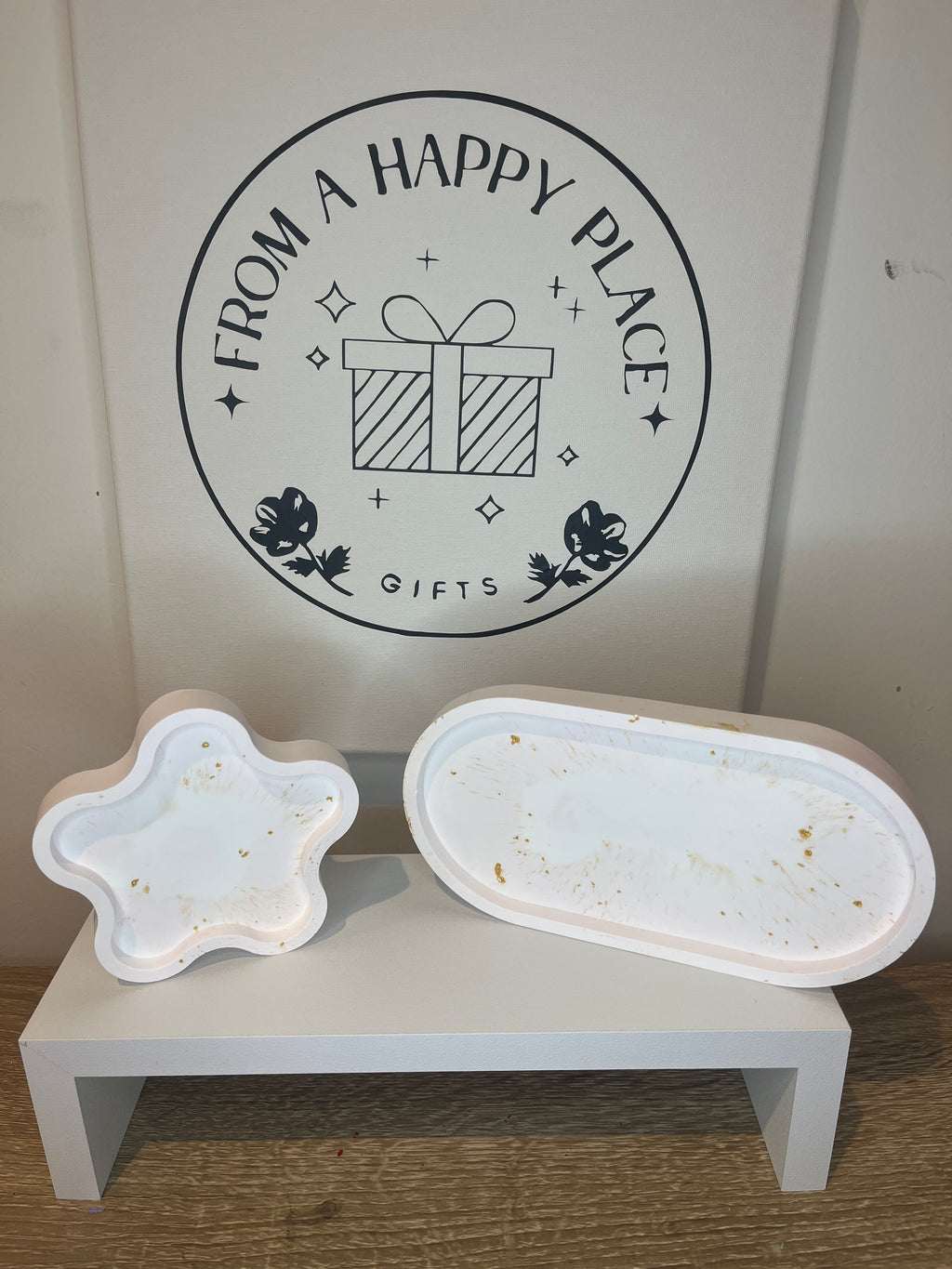 Subtle pink and gold Jewellery tray combo