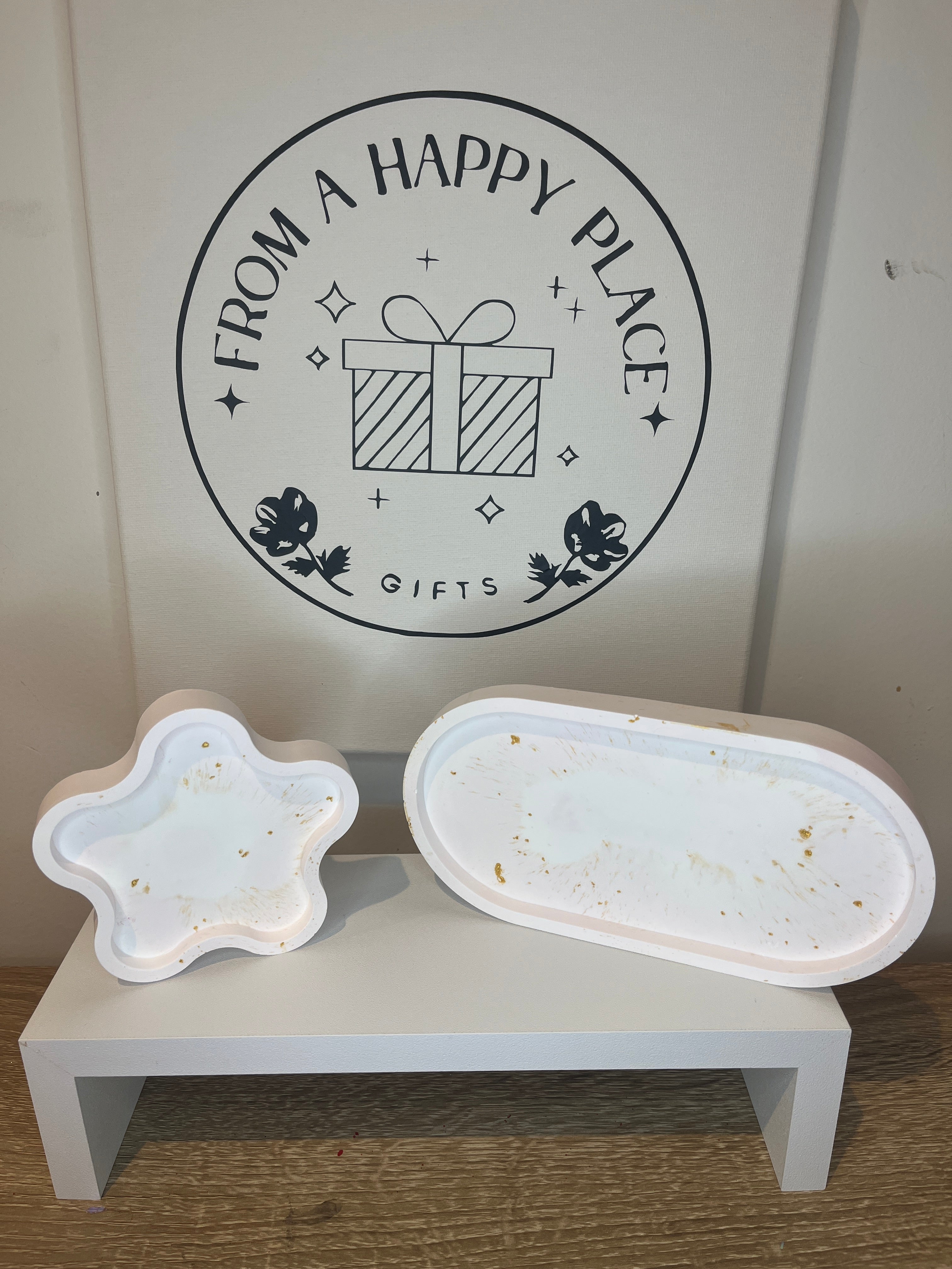 Subtle pink and gold Jewellery tray combo