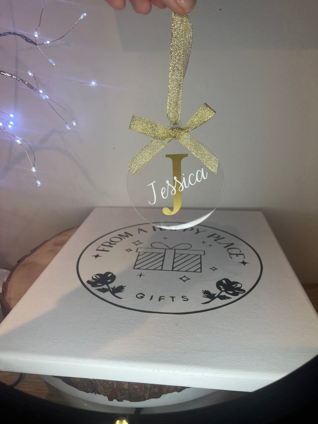 Gold initial with name