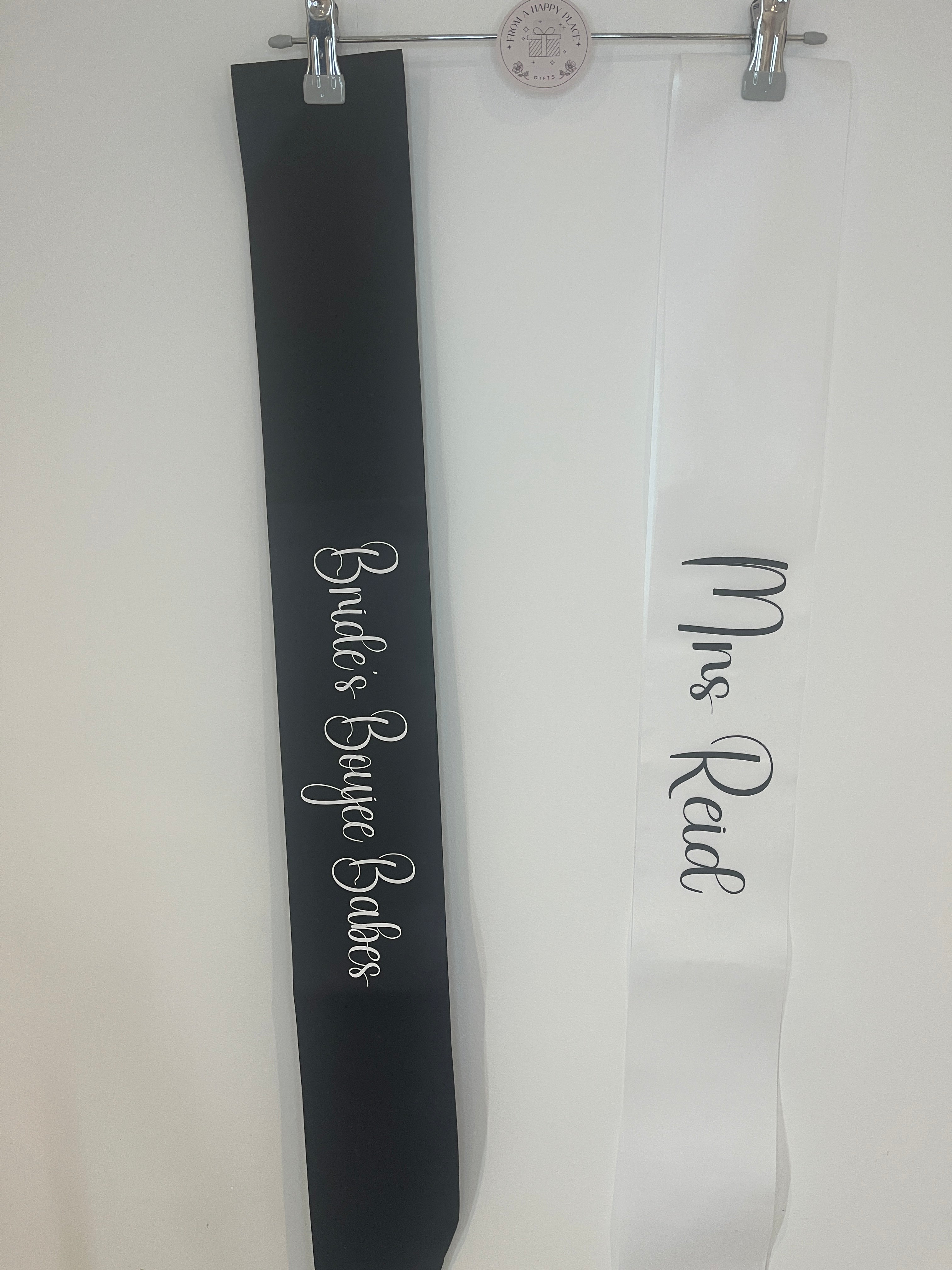 Personalised sashes